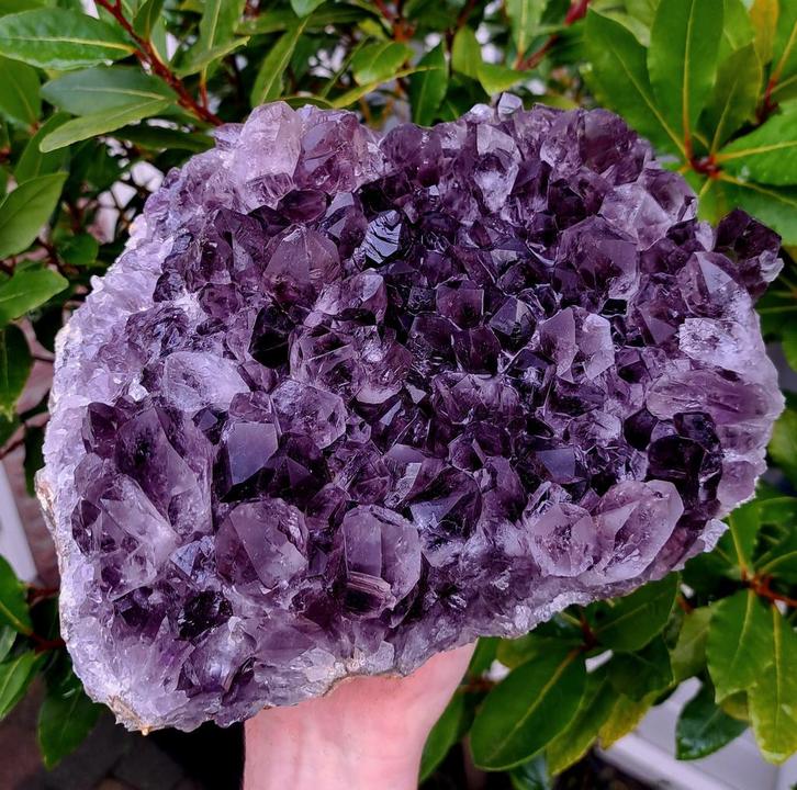 Donkere Amethist cluster 5,4kg uit Brazilië edelsteen stenen, Verzamelen, Mineralen en Fossielen, Ophalen of Verzenden