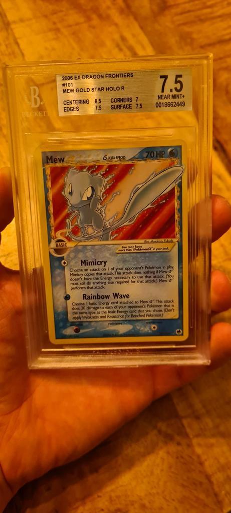 Mew Gold Star BGS 7,5, Hobby en Vrije tijd, Verzamelkaartspellen | Pokémon, Zo goed als nieuw, Ophalen of Verzenden