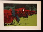 Lithografie Ronnie Meyers 1981 traktor, Antiek en Kunst, Verzenden