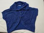 Batwing katoenen fleece wollen sjaal/jas, Blauw, Ophalen of Verzenden, Zo goed als nieuw, Maat 36 (S)