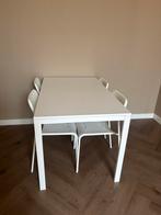 IKEA eettafel met 4 stoelen  set compleet €60, Huis en Inrichting, Ophalen of Verzenden, Zo goed als nieuw, Rechthoekig, 50 tot 100 cm