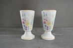 Vintage Limoges France bekers/vaasjes/wijn goblets 2 x, Huis en Inrichting, Keuken | Servies, Verzenden, Zo goed als nieuw, Overige stijlen