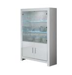 Vitrinekast Mona Hoogglans wit marmer -AANBIEDING-, Nieuw, Ophalen of Verzenden, Glas, 150 tot 200 cm