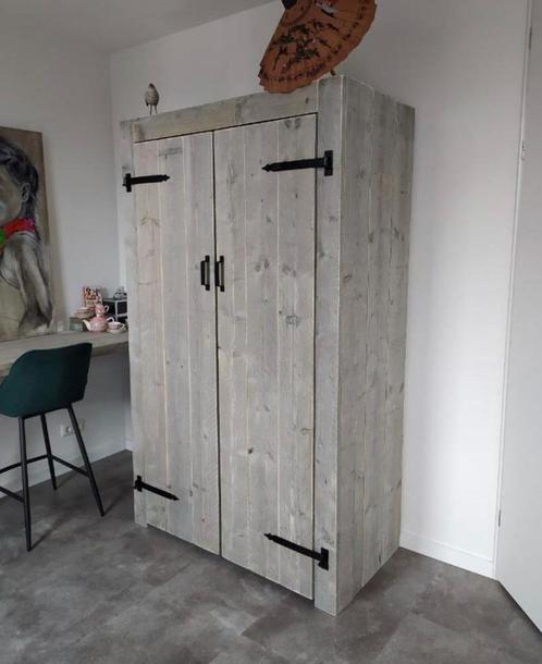 Kasten van steigerhout, Huis en Inrichting, Kasten | Kledingkasten, Nieuw, 200 cm of meer, 50 tot 100 cm, 50 tot 75 cm, Met deur(en)