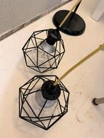 Ikea ophang lampen 2x met goude kleur snoor, Huis en Inrichting, Lampen | Hanglampen, Ophalen, Ikea, Zo goed als nieuw, Info
