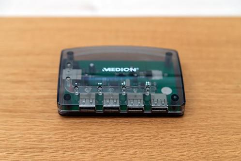 USB Hub 4-poorts, Computers en Software, Dockingstations, Zo goed als nieuw, Ophalen