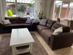 2 Bruine Banken - 210cm Breed, Huis en Inrichting, Ophalen, Gebruikt, 75 tot 100 cm, Rechte bank