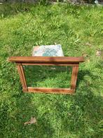 Vintage spiegel met bobbin kralen, Antiek en Kunst, Ophalen of Verzenden, Rechthoekig, Minder dan 50 cm, Minder dan 100 cm