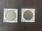 Spanje 2x zilveren 5 pesetas 1894, 1898. Zilver, Ophalen of Verzenden, Overige landen, Zilver