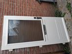 Hardhouten voordeur 92.5x200.5cm dubbel glas, Ophalen, 80 tot 100 cm, 200 tot 215 cm, Glas