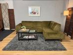 GRATIS LEVERING Zachte Olijfgroene Fluwelen Hoekbank, Ophalen of Verzenden, Noordkade 68A, Vierpersoons of meer, Sofapointnl@gmail.com