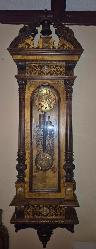 Antieke Regulateur Klok, Antiek en Kunst, Antiek | Klokken, Ophalen of Verzenden