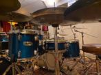 Drumset: merk: maplex cymbals: paiste, kleur: blauw, Muziek en Instrumenten, Drumstellen en Slagwerk, Ophalen of Verzenden, Zo goed als nieuw