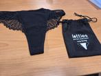 Zwarte Lotties Lacy String maat S, Zwart, String, Unknown, Lotties