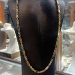 14k gouden kingsley schakel ketting flat magnum, Ophalen of Verzenden, Zo goed als nieuw, Goud