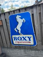 Groot ROXY sigaretten emaille reclamebord, Verzamelen, Ophalen, Reclamebord, Gebruikt, .