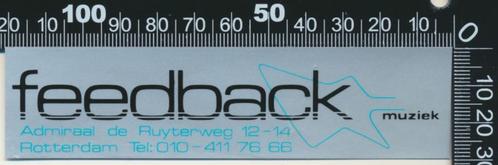 Sticker: Feedback Muziek - Rotterdam (2), Verzamelen, Stickers, Zo goed als nieuw, Bedrijf of Vereniging, Verzenden