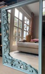 Botanische spiegel met kraanvogels, Ophalen, Gebruikt, 100 tot 150 cm, Rechthoekig