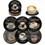 Set van 6 sfeervolle onderzetters coasters - Koffie stijl, Nieuw, Ophalen of Verzenden, Nvt, Nvt