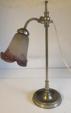 art deco bureaulamp met flexibele arm en kap Degue, Antiek en Kunst, Antiek | Lampen, Verzenden