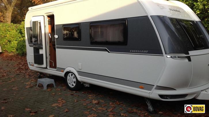 Hobby Excellent 540 UFF mover & cassetteluifel, Caravans en Kamperen, Caravans, tot en met 4, Rondzit, Hobby, Queensbed, Overige typen