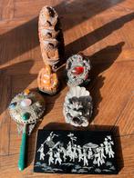 Lot Aziatica oa Boeddha beeld en spiegel, Ophalen of Verzenden