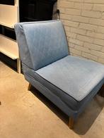 Fauteuil lichtblauw - 70x90x45H, Huis en Inrichting, Fauteuils, 1025xe, 75 tot 100 cm, Ophalen of Verzenden, Zo goed als nieuw