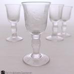 Antieke gegraveerde borrelglaasjes, -, -, Ophalen of Verzenden, Zo goed als nieuw