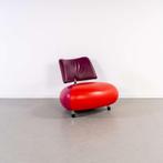 1x Leolux Pallone Fauteuil Rood/Roze/Paars – Chroom
