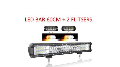 Led bar 60cm + 2 flitsers nieuw, Auto-onderdelen, Verlichting, Nieuw, Ophalen of Verzenden