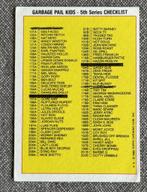 Garbage Pail Kids 1986 | 5th Series UK | Checklist Black Bar, Ophalen of Verzenden, Gebruikt, Sticker