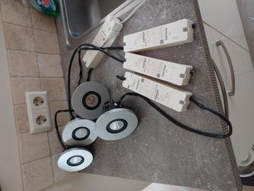 4 mooie inbouw spots philips. Geborsteld aluminium.  beschikbaar voor biedingen