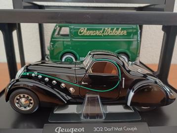 Peugeot 302 Darl'Mat coupe 1937 Norev 184703 Noir / Vert NEW beschikbaar voor biedingen