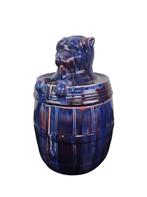 Antieke Terracotta Tabaspot met Bulldog kop - 1930s, Ophalen of Verzenden