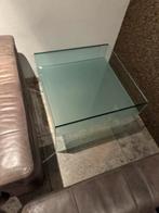 Glazen tafeltje, Huis en Inrichting, Tafels | Salontafels, Ophalen of Verzenden, Zo goed als nieuw, 50 tot 100 cm, Minder dan 50 cm