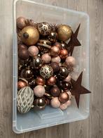 Assortiment brons en goudkleurige kerstballen, Diversen, Kerst, Ophalen, Zo goed als nieuw