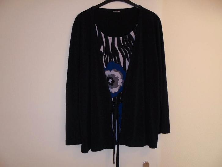 Shirt/blouse Samoon collection blauw maat 48, Kleding | Dames, Grote Maten, Zo goed als nieuw, Blouse of Tuniek, Blauw, Ophalen of Verzenden