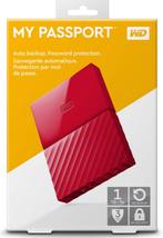 WD My Passport 1TB Rood, Western Digital Red, Verzenden, HDD, Desktop