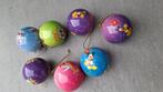 7 kerstballen disney met goud onbreekbaar, Diversen, Ophalen of Verzenden, Gebruikt