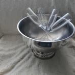 champagne cooler +4 mooie champagne glazen, Ophalen, Zo goed als nieuw, Minder dan 5 flessen, Metaal