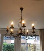Landelijke brocante Hanglamp roestbruin stalen lamp, Huis en Inrichting, Lampen | Hanglampen, Zo goed als nieuw, Ophalen