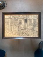 W. In de Bazel Tekening - Cottage Tuin, Antiek en Kunst, Ophalen of Verzenden