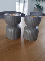 Leuke kandelaars, Huis en Inrichting, Overige materialen, Ophalen of Verzenden, Zo goed als nieuw, Grijs