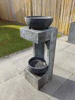 Waterornament met LED verlichting en nieuw pompje, Tuin en Terras, Waterpartijen en Fonteinen, Ophalen, Gebruikt, Beton, Waterornament