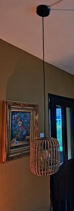 Mooie hanglamp van bamboe, Huis en Inrichting, Lampen | Hanglampen, Ophalen, Zo goed als nieuw, Modern, Minder dan 50 cm