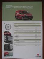 De nieuwe Citroën Berlingo bedrijfswagen: accessoires (2008), Ophalen of Verzenden, Nieuw, Citroën