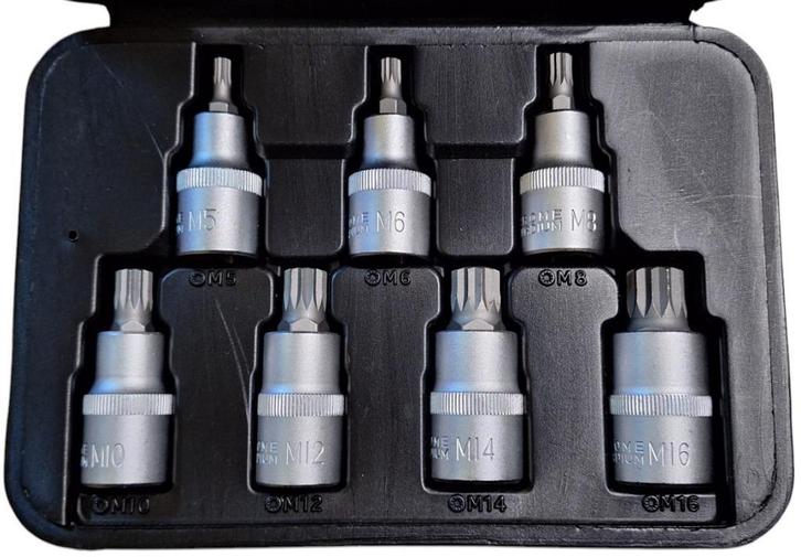 Dopset Spline 7dlg - Nieuw, Auto diversen, Autogereedschap, Nieuw, Ophalen of Verzenden