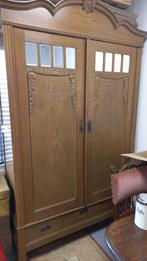 Linnenkast eiken, Huis en Inrichting, Ophalen, Gebruikt, Antiek, vintage, brocant, 100 tot 150 cm