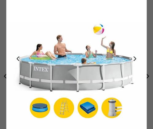 Intex Prism Frame zwembad - 427 x 107 cm - met filterpomp, Tuin en Terras, Zwembaden, Zo goed als nieuw, Opzetzwembad, 80 tot 120 cm