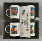 HENK SCHIFFMACHER - doos met 4 design tulpen koffie bekers, Verzenden, Keramiek, Nieuw, Overige stijlen